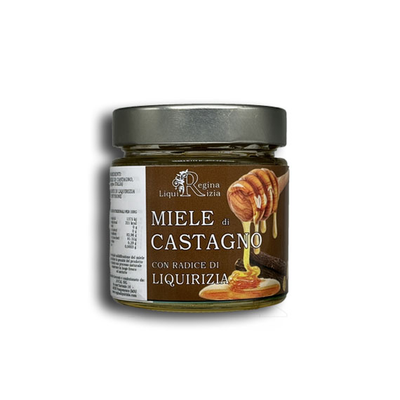 miele di castagno con radice di liquirizia in infusione